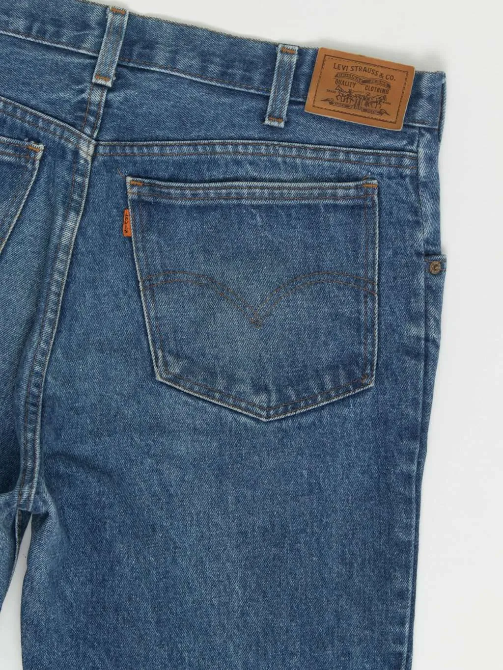 Vintage 80s Levis jeans in blue, made in Great Britain 34 X 30