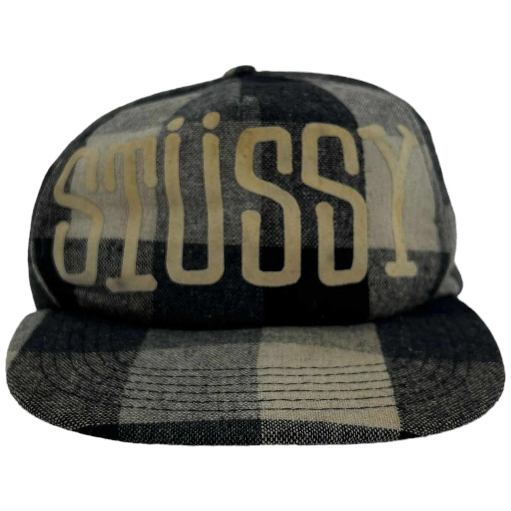 Vintage Stussy Checkered Snapback Hat