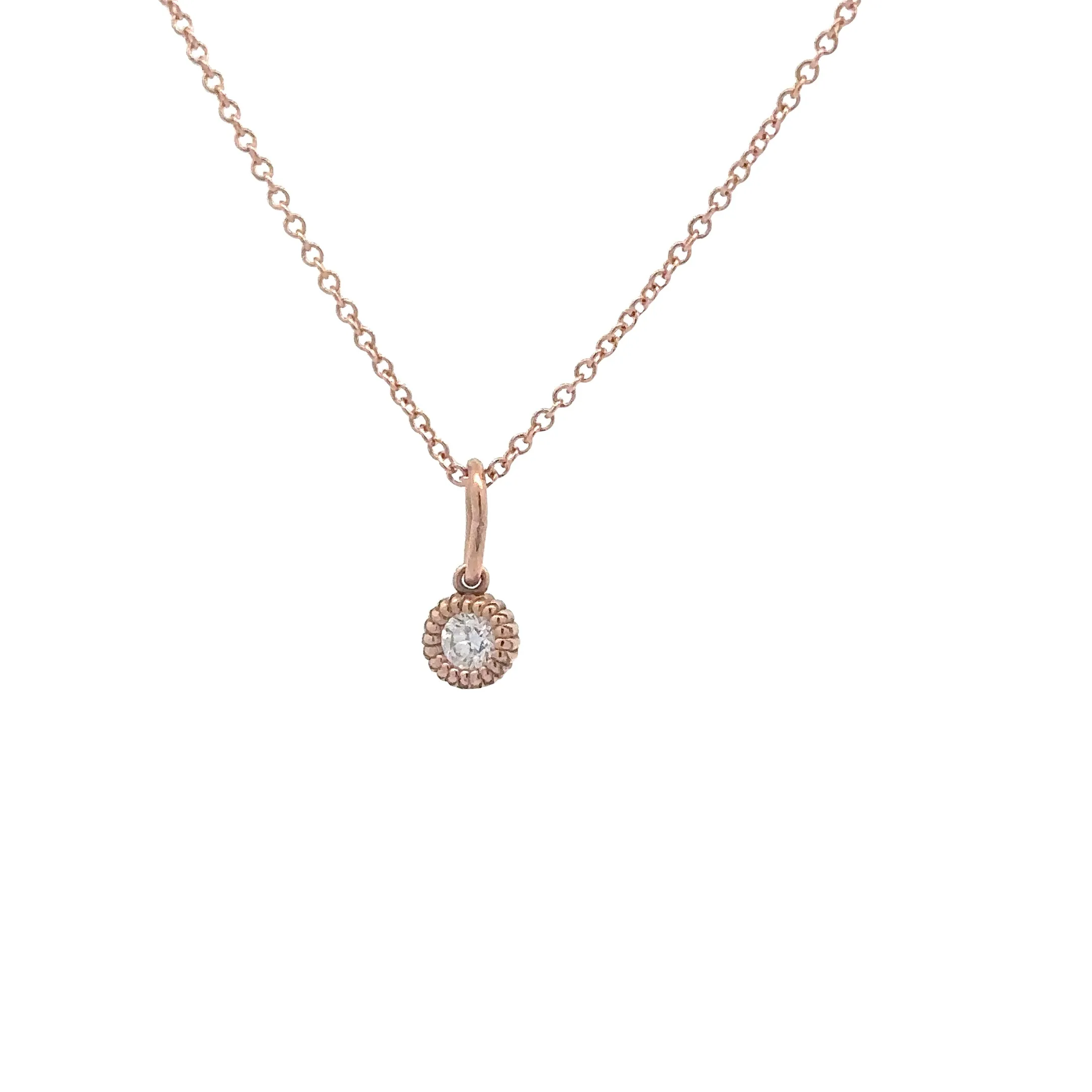 WD136 Diamond April Birthstone - 14kt Diamond Pebble charm