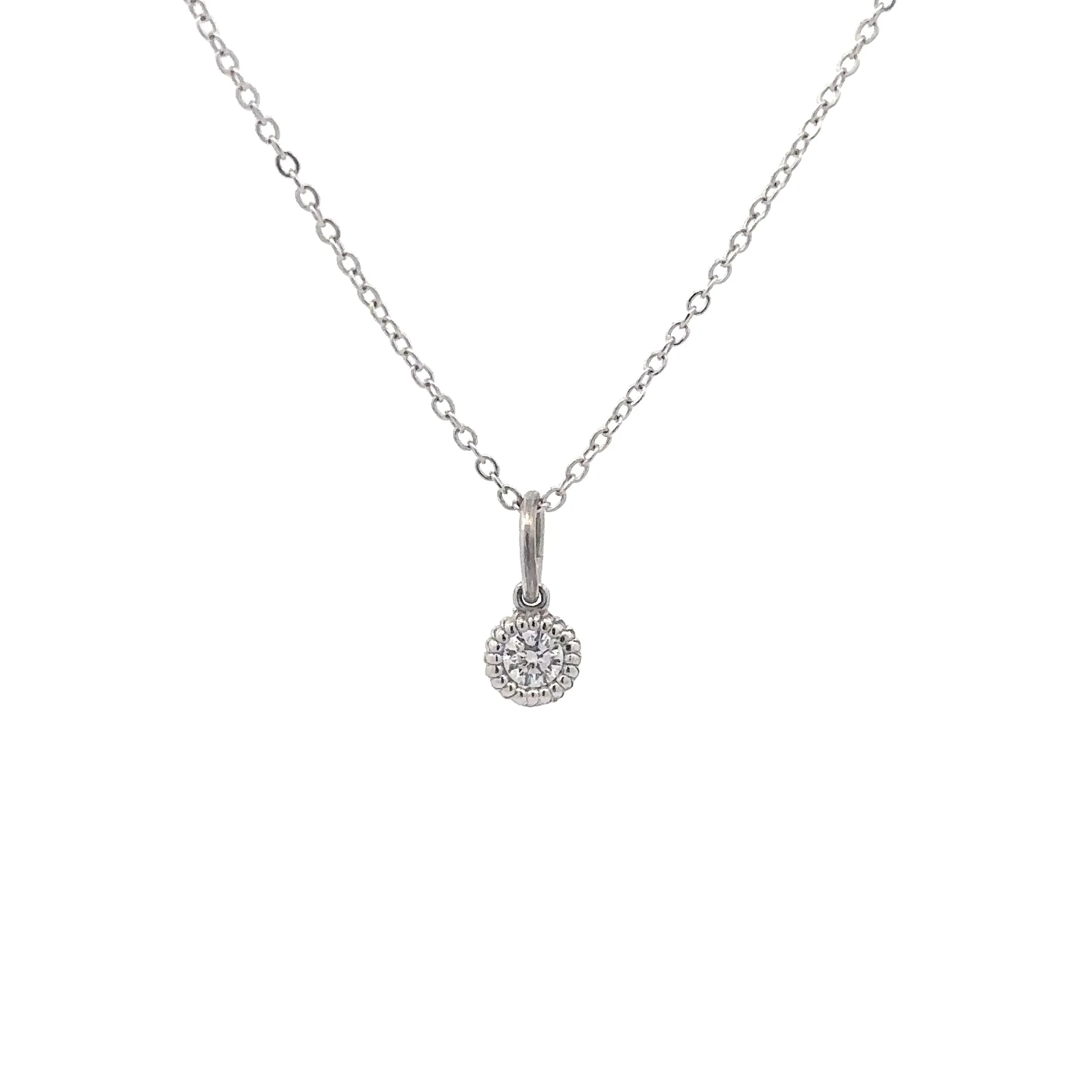 WD136 Diamond April Birthstone - 14kt Diamond Pebble charm