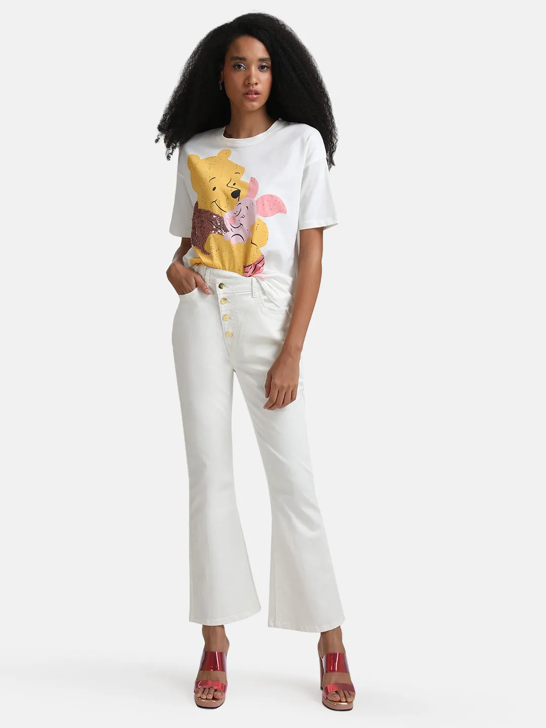 Winnie The Pooh  Disney T-Shirt With Sequin Work