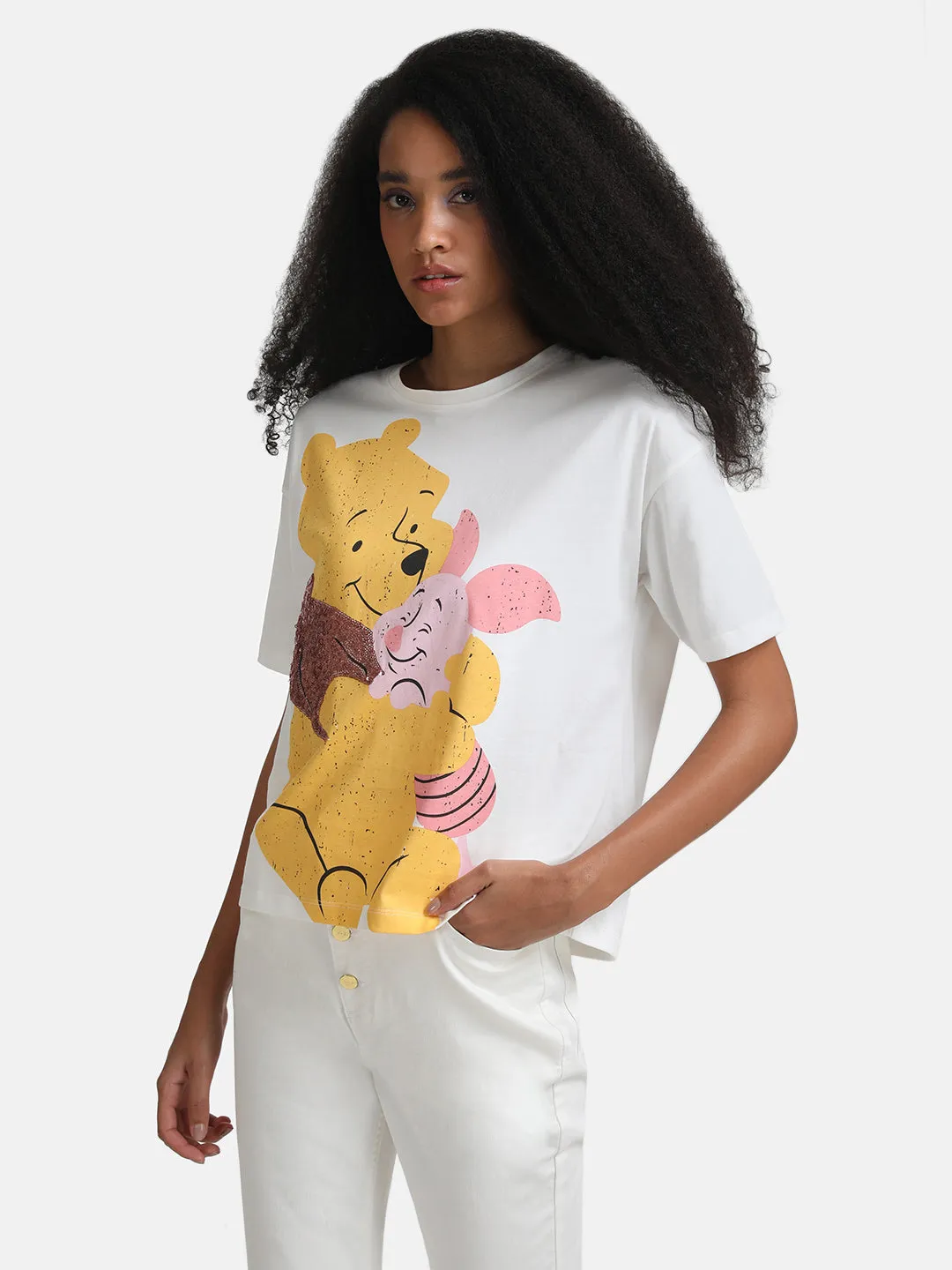 Winnie The Pooh  Disney T-Shirt With Sequin Work