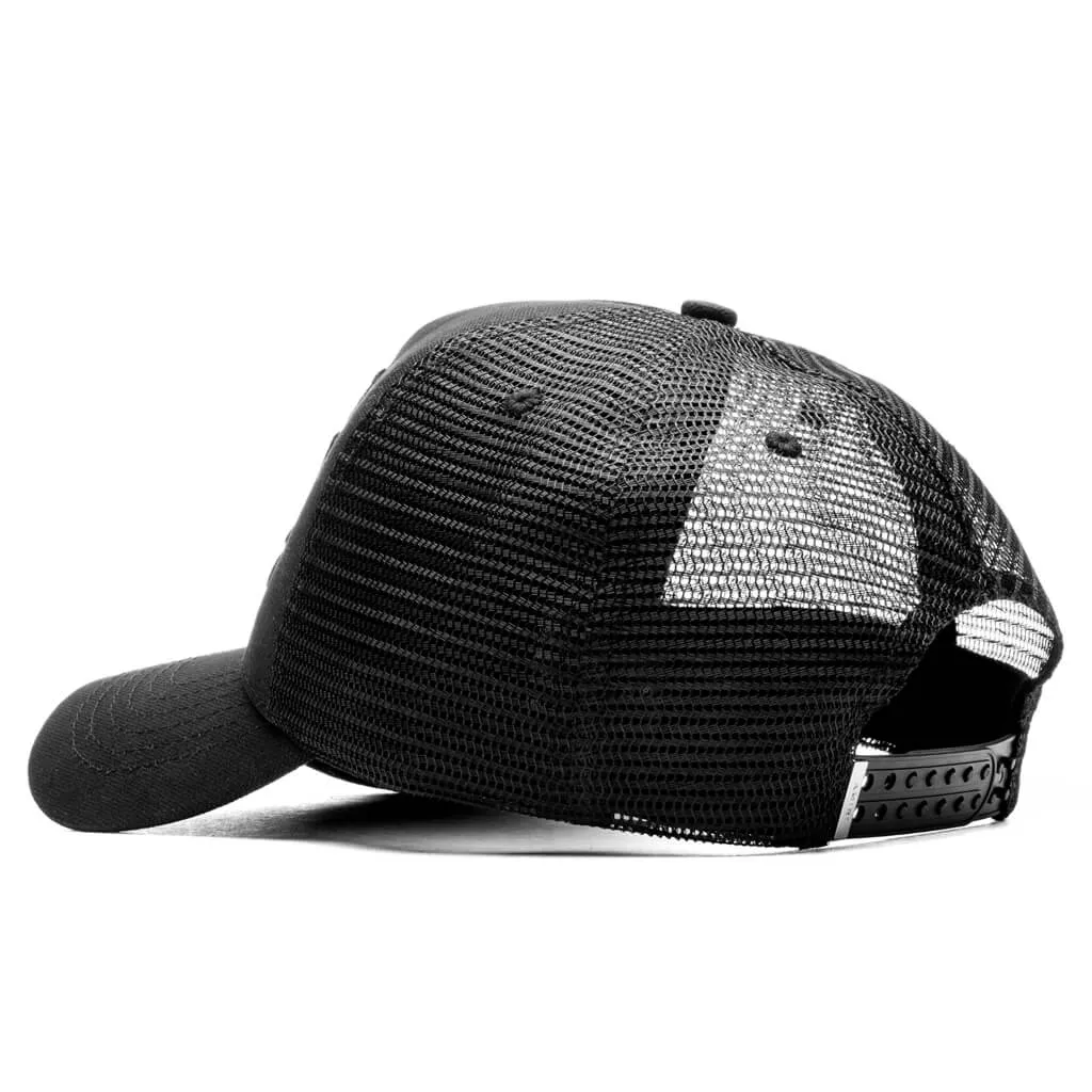 Wolf Logo Trucker Hat - Black