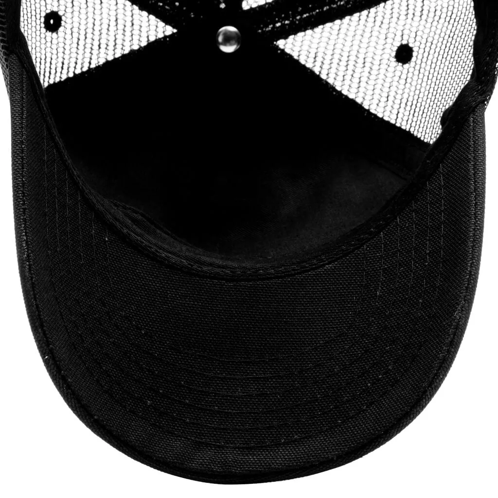 Wolf Logo Trucker Hat - Black