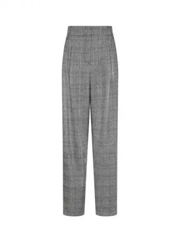 Women s Pleated Easy Check Pants Gray 270502