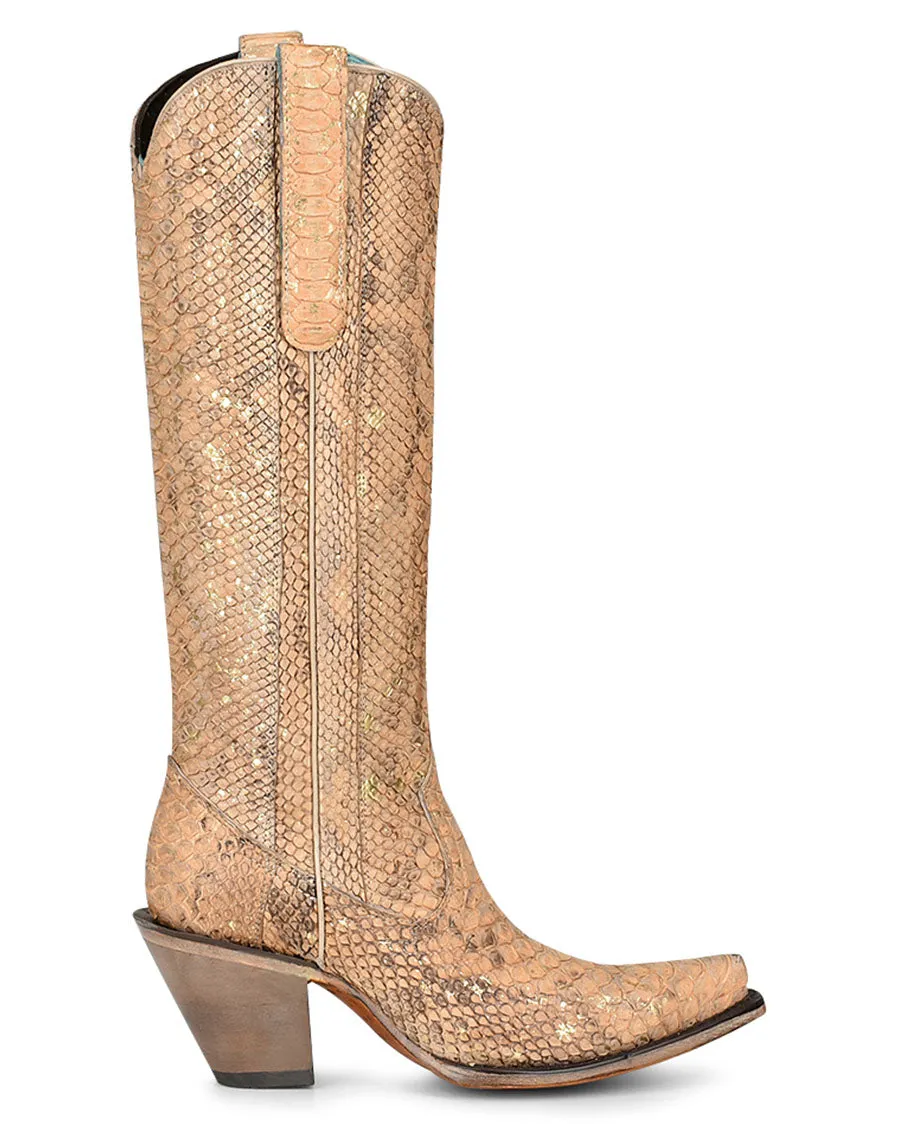 Women's Python Tall Western Boots