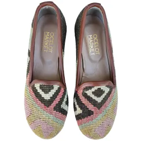 Women's Turkish Kilim Loafer Brown & Pinks