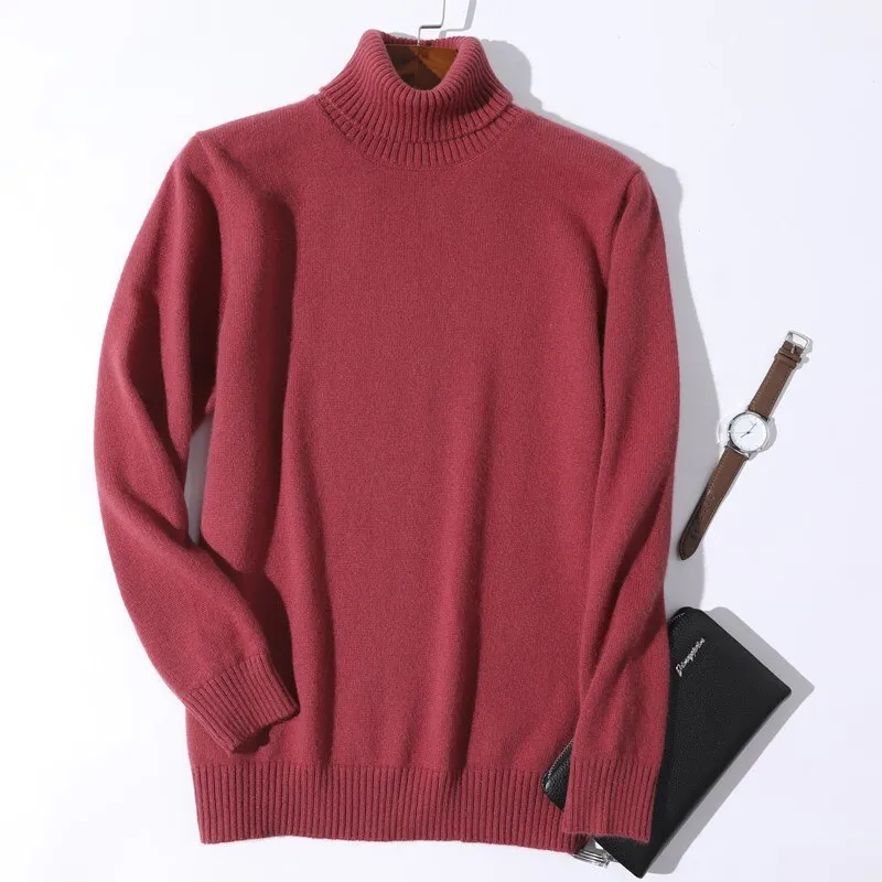 Xituodai 100% Cashmere Turtleneck Men Sweater 2022 Autumn Winter Knitwear Warm Mens Clothes Ropa Hombre Pull Homme Pullover Jump