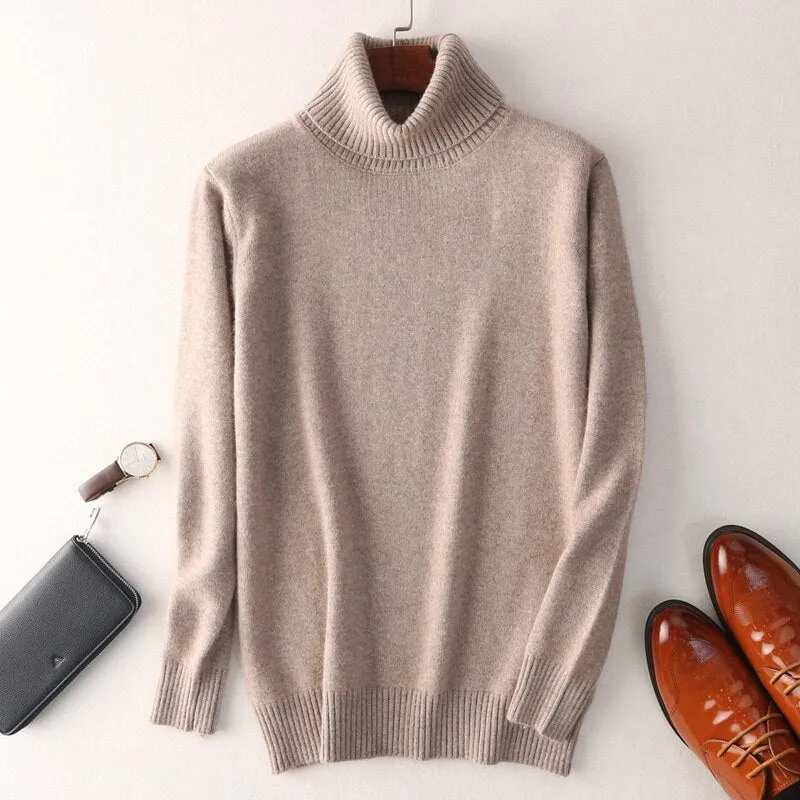 Xituodai 100% Cashmere Turtleneck Men Sweater 2022 Autumn Winter Knitwear Warm Mens Clothes Ropa Hombre Pull Homme Pullover Jump