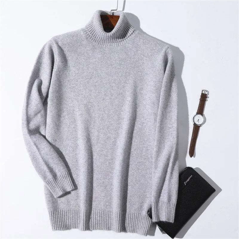 Xituodai 100% Cashmere Turtleneck Men Sweater 2022 Autumn Winter Knitwear Warm Mens Clothes Ropa Hombre Pull Homme Pullover Jump