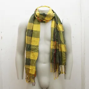 Yellow & Green Check Scarf