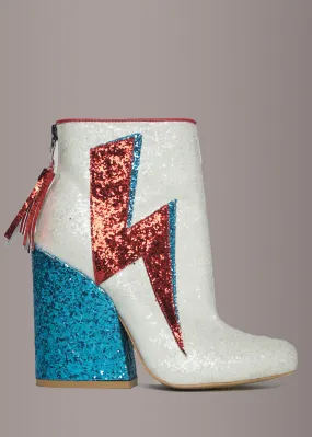 YRU ZIGGY Glitter Ankle Boots