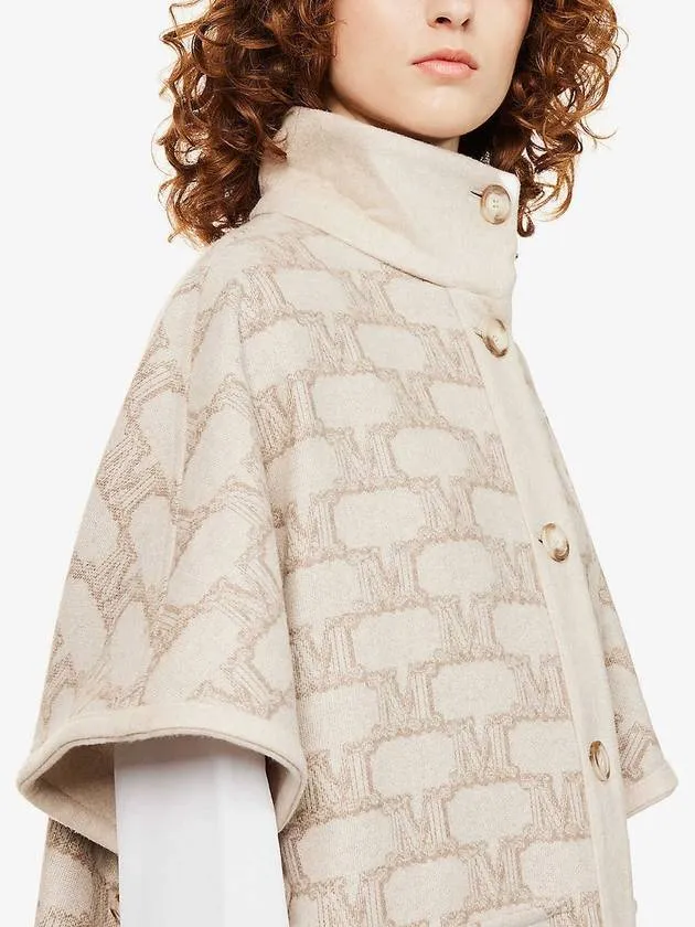 Zenica Reversible Wool Cape Coat Beige