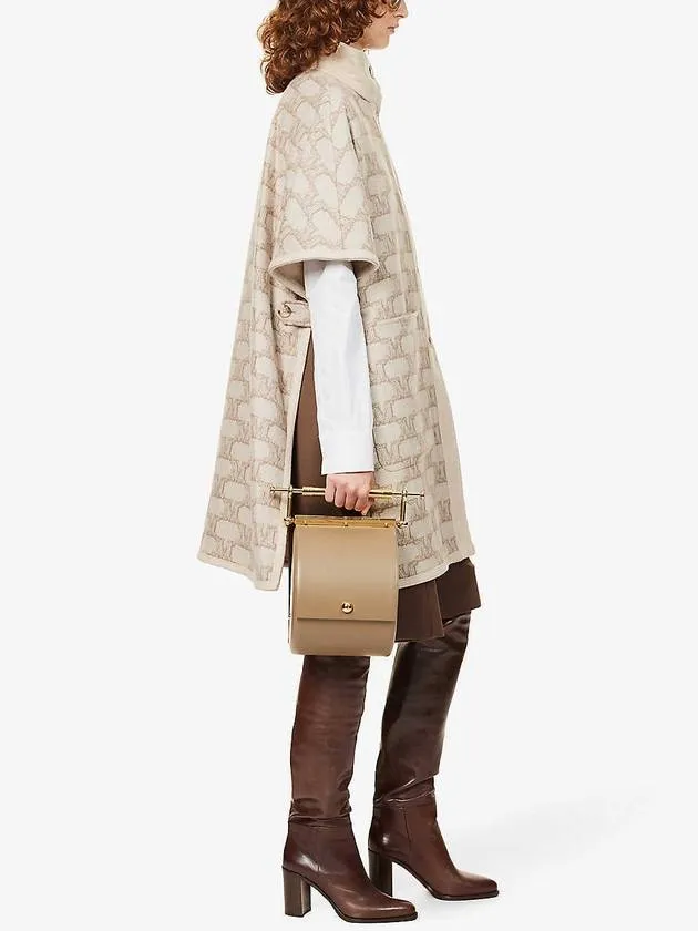 Zenica Reversible Wool Cape Coat Beige