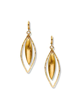 Zeppelin Haley Gold Leverback Earrings, Medium